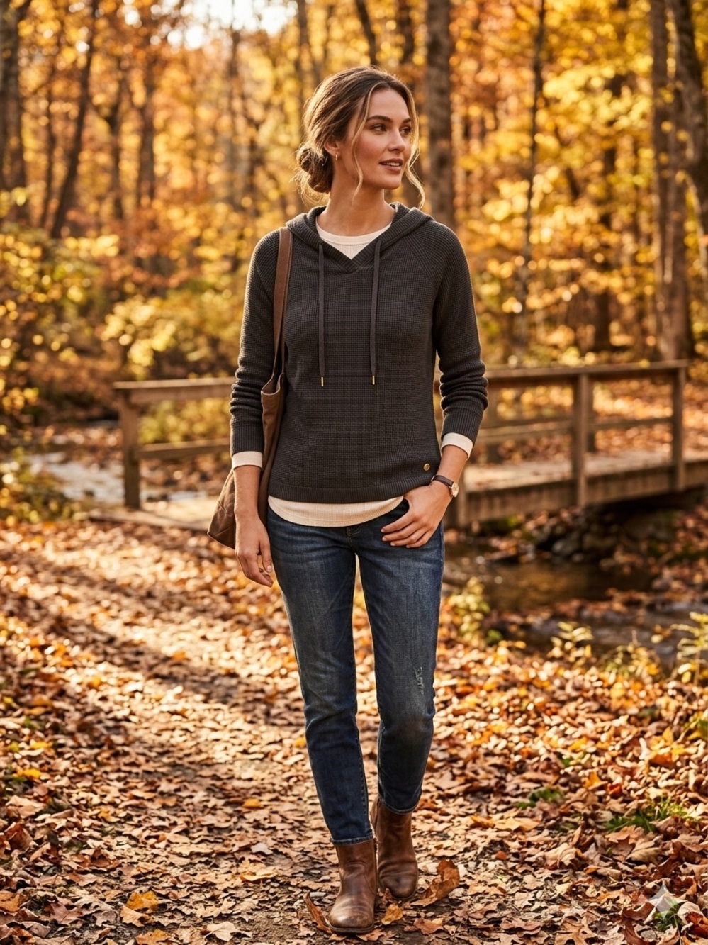 Ralph Lauren Women's Black Hooded Pullover Sweater -